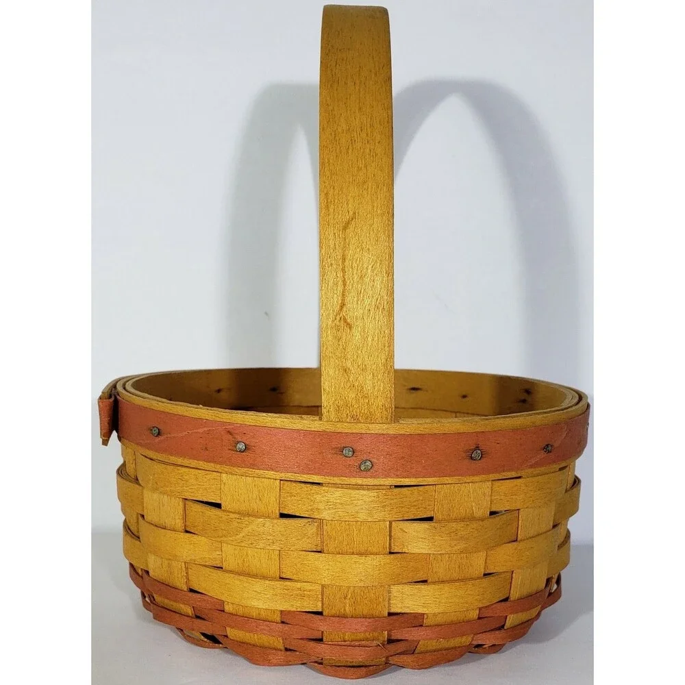 Used ~ Longaberger 1998 MOTHER’S DAY “Rings and Things” BASKET #10383 +New Pouch